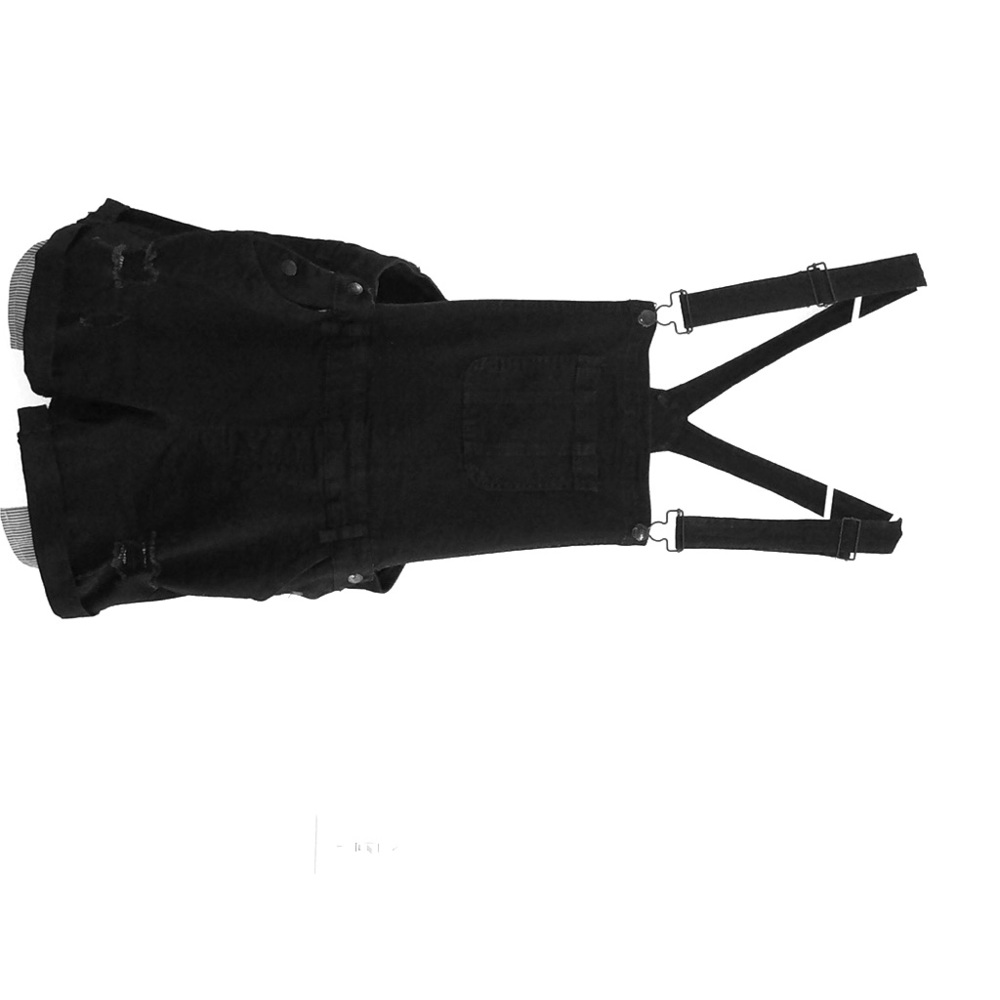 Black ripped Overalls
